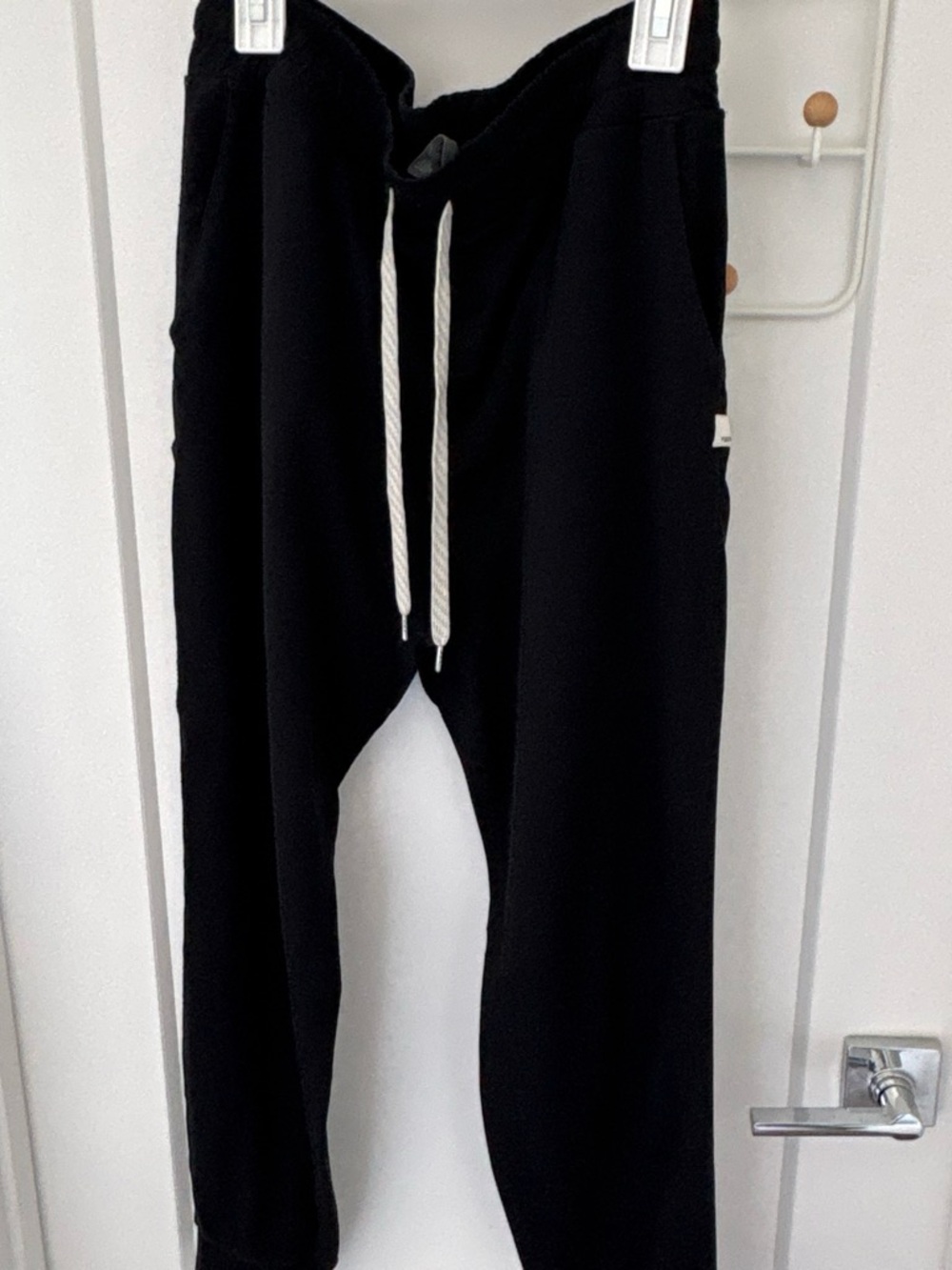 Vuori Black Jogger Pants with Contrast Drawstrings